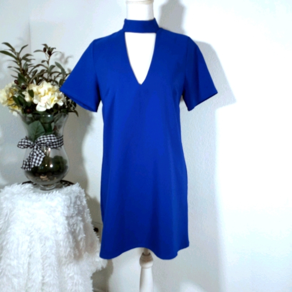 LOVE, ZOE Cobalt Blue Dress, Size Medium - EUC!
